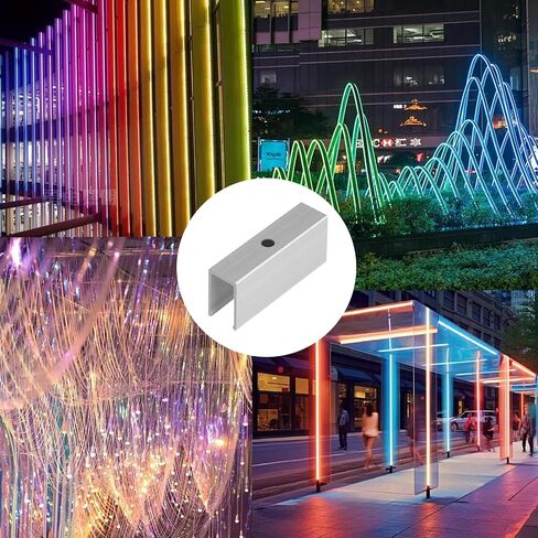neon Rope Light Clips 20 - Piece High - Quality Aluminum Neon Light Clips Kit Made of Durable Aluminum, Waterproof for Outdoor use, and Easy to Install Perfect for DIY neon Signs in Kuwait