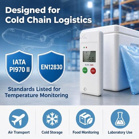 USB Temperature Data Logger,Temperature Recorder with 65000 Points,Auto PDF Report,180days Cold Chain Refrigerator Thermometer in Kuwait