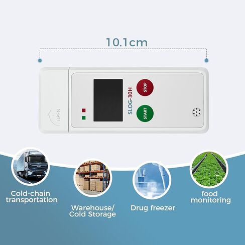 USB Temperature Data Logger,Temperature Recorder with 65000 Points,Auto PDF Report,180days Cold Chain Refrigerator Thermometer in Kuwait