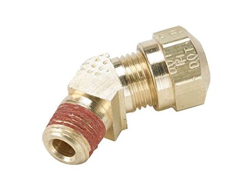 Parker Hannifin VS279NTA-4-2-pk5 فرامل هوائية - NTA 45 درجة تركيب الكوع، نحاس، أنبوب ضغط 1/4 بوصة × خيط ذكر 1/8 بوصة (عبوة من 5) in Kuwait