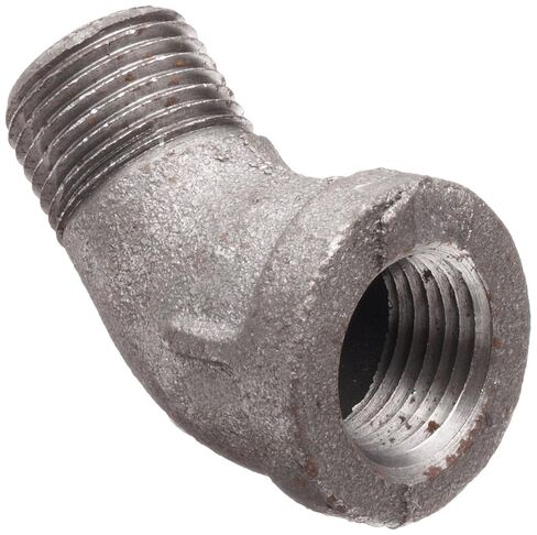 Anvil 8700128252، تركيب أنابيب حديد قابلة للطرق، كوع شارع 45 درجة، 3/4 بوصة NPT ذكر x NPT أنثى، لمسة نهائية سوداء in Kuwait