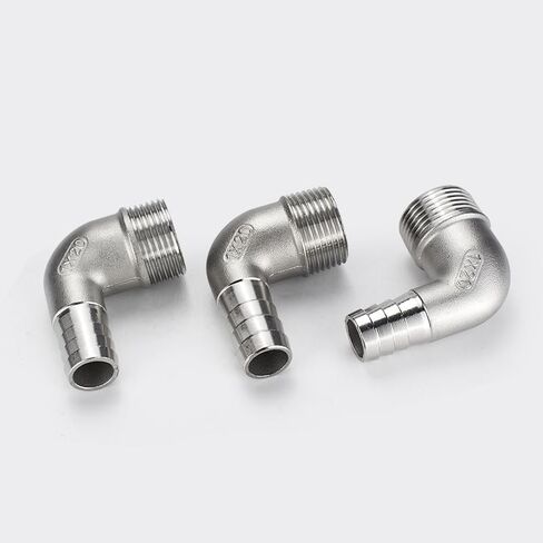 الزاوية اليمنى الكوع 90 درجة 1-1/4 "BSPT ذكر x خرطوم ذيل 32 مللي متر موصل 304 الفولاذ المقاوم للصدأ in Kuwait