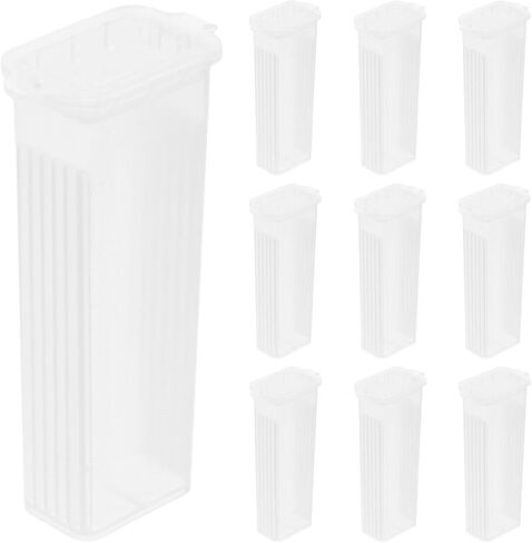 Hemobllo 10pcs Plastic Circular Staining Jar for Microscope Slides with Slide Capacity, Versatile Use and Protection, Portable Toothpick Case Style for Laboratories and Hospitals in Kuwait