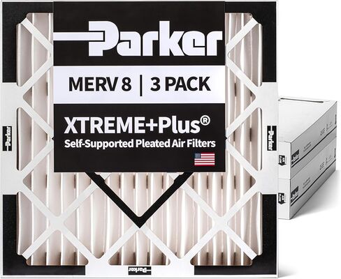 Parker 16x20x1 MERV 8 Xtreme Plus Self-Supported Pleated Air Filters. 6 Pack. Actual Size: 15.5x19.5x0.75 in Kuwait
