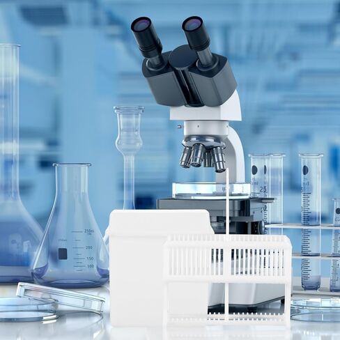 Ciieeo Plastic Microscope Slide Staining Jar with Slots Design and Heat Resistant Rack for Laboratory Staining in Kuwait