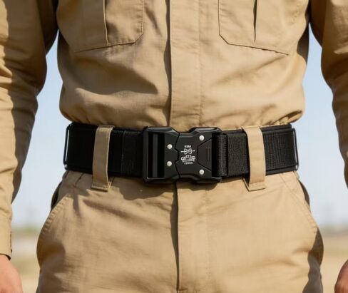 Quick Release Buckle Nylon Belt, Breathable Military Webbing Belt for Men's Work, Hiking and Daily Wear sports-fan-belts in Kuwait