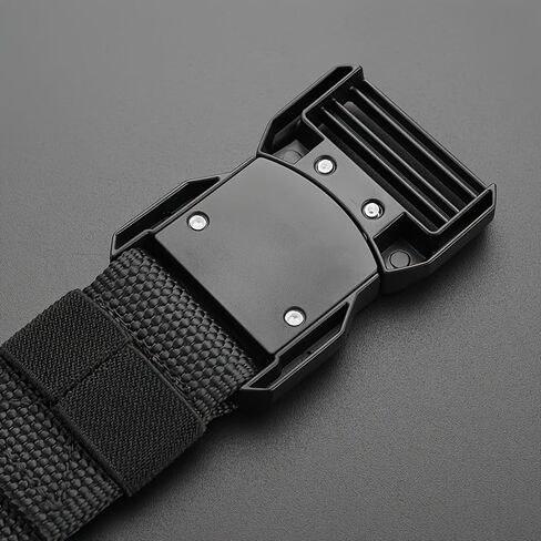 Quick Release Buckle Nylon Belt, Breathable Military Webbing Belt for Men's Work, Hiking and Daily Wear sports-fan-belts in Kuwait