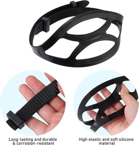 3 Pieces Replacement Universal Diving Mask Straps for Diving, Swimming, Snorkeling, Scuba - Silicone Swim Goggle Strap in Kuwait
