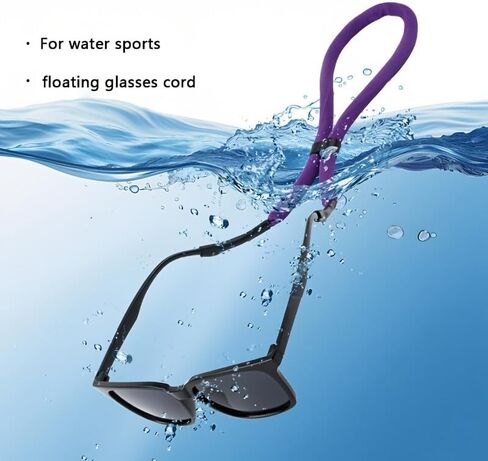 4PCS Adjustable Floating Goggle Straps, Universal Neoprene Lanyard for Sports Goggles, Ideal for Kayaking, Fishing, Beach & Pool (Orange, Blue, Green, Pink) in Kuwait