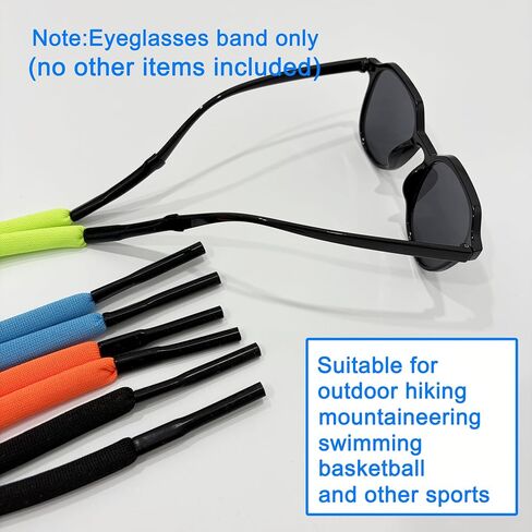 4PCS Adjustable Floating Goggle Straps, Universal Neoprene Lanyard for Sports Goggles, Ideal for Kayaking, Fishing, Beach & Pool (Orange, Blue, Green, Pink) in Kuwait