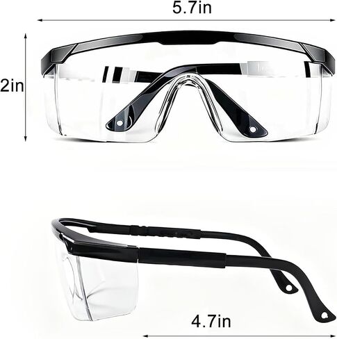 Safety Glasses Clear Anti-Fog, Over Glasses Protective Eyewear with Side Protection for Work, Lab & Construction in Kuwait
