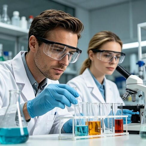 Safety Glasses Clear Anti-Fog, Over Glasses Protective Eyewear with Side Protection for Work, Lab & Construction in Kuwait