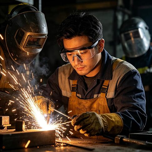 Safety Glasses Clear Anti-Fog, Over Glasses Protective Eyewear with Side Protection for Work, Lab & Construction in Kuwait