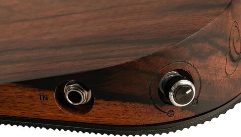 Ortega Guitars HKPROX-SE Horse Kick Pro X, Striped Ebony - Percussion Stomp Box with 5 Samples - Bundle with 3 Patch Cables and 6 Dunlop Picks in Kuwait