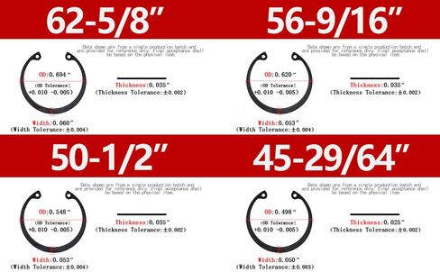 Internal Circlip Assortment Kit, Black Carbon Steel Retaining Rings for Bores, Multiple Sizes in Kuwait