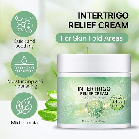 Intertrigo Cream,Skin Fold Barrier Cream for Moisture & Friction Protection, Helps Support Skin Comfort, Fast-Drying Non-Greasy Formula for Friction-Prone Areas. in Kuwait