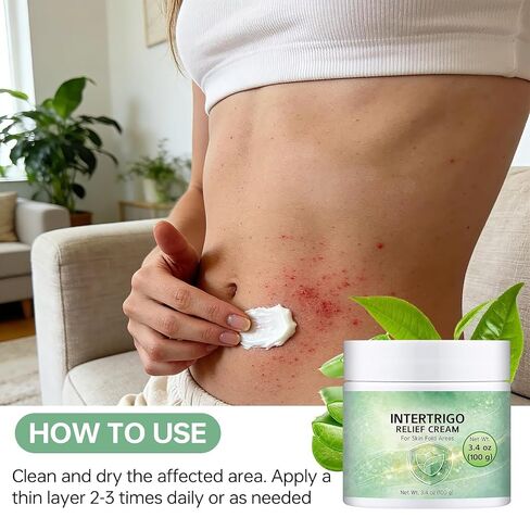 Intertrigo Cream,Skin Fold Barrier Cream for Moisture & Friction Protection, Helps Support Skin Comfort, Fast-Drying Non-Greasy Formula for Friction-Prone Areas. in Kuwait