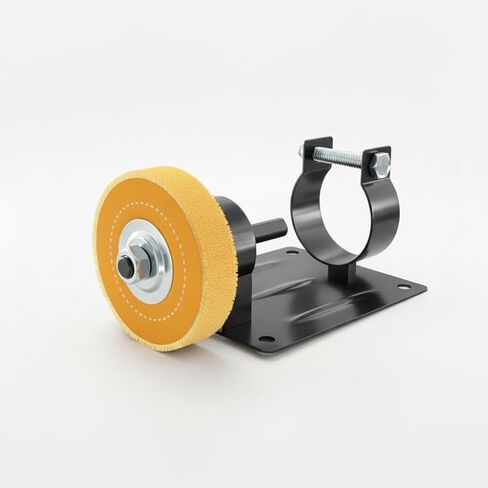 Drill Sanding Attachment, Buffing Pads for Drill, 90 Degree Drill Attachment, Drill Polishing Kit , Fixed bracket + yellow cloth wheel in Kuwait