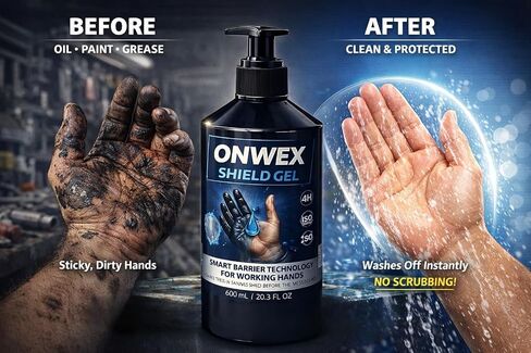 – Next-Generation Protective Barrier Hand Gel | Advanced Skin Shield Technology | Invisible Protection Against Paint, Motor Oil, Black Silicone, Foam, Super Glue & Industrial Contaminants in Kuwait