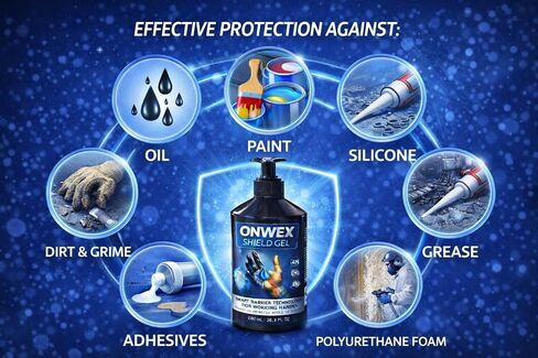 – Next-Generation Protective Barrier Hand Gel | Advanced Skin Shield Technology | Invisible Protection Against Paint, Motor Oil, Black Silicone, Foam, Super Glue & Industrial Contaminants in Kuwait