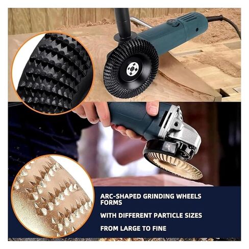6Pcs Wood Carving Disc Set for Angle Grinder – Carbon Steel Grinding & Polishing Wheels for Wood Sanding in Kuwait