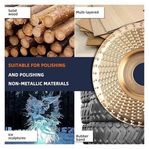6Pcs Wood Carving Disc Set for Angle Grinder – Carbon Steel Grinding & Polishing Wheels for Wood Sanding in Kuwait