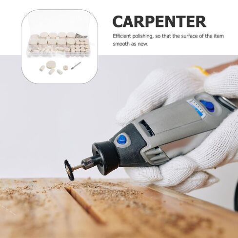 FOMIYES Buffing and Polishing Kit for Rotary Tools with Stainless Steel Wool Polisher Wheels, Smooth and Even Surface Finish, Fine Finish, for Workshop Use by DIY Enthusiasts in Kuwait