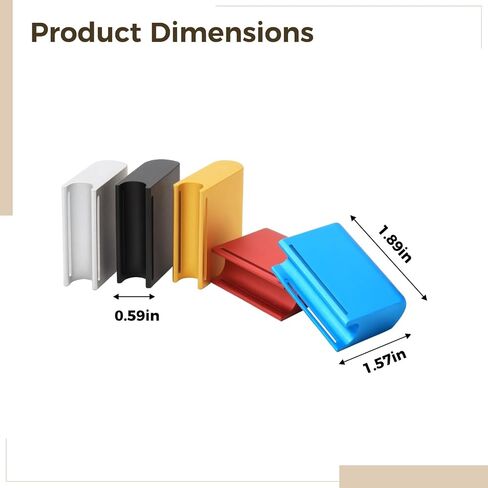 5 Pcs Aluminum Alloy Leather Edge Burnisher Block Set, 1.6 Inch Wide Sandpaper Slot Polish Tool, Multicolor Hand Detail Sanders for DIY Crafts in Kuwait