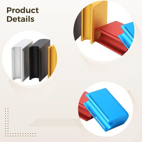 5 Pcs Aluminum Alloy Leather Edge Burnisher Block Set, 1.6 Inch Wide Sandpaper Slot Polish Tool, Multicolor Hand Detail Sanders for DIY Crafts in Kuwait