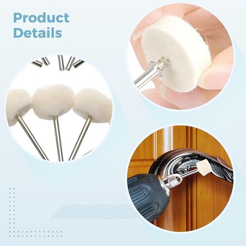 140 PCS Polishing Kit Compatible with Dremel, Polishing Bits and Buffing Wheels, Metal and Wool Polishing Heads for Rotary Tools, for Jewelry, Glass, Ceramic, Metal Polishing in Kuwait