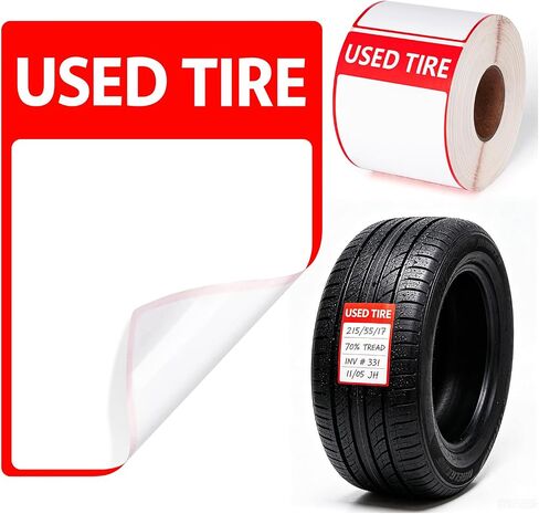 500Pcs Used Tire Label with Writable Blank Space for Storage and Garage Organization in Kuwait