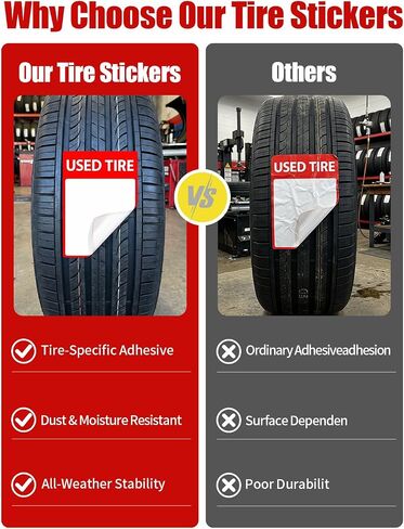 500Pcs Used Tire Label with Writable Blank Space for Storage and Garage Organization in Kuwait