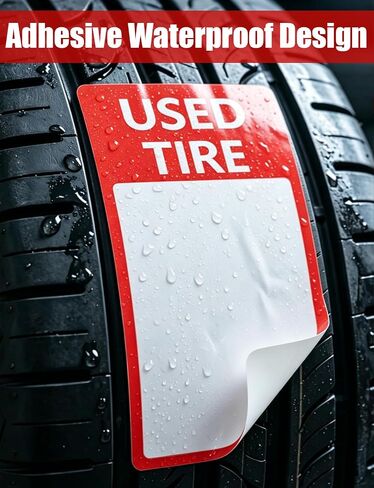 500Pcs Used Tire Label with Writable Blank Space for Storage and Garage Organization in Kuwait