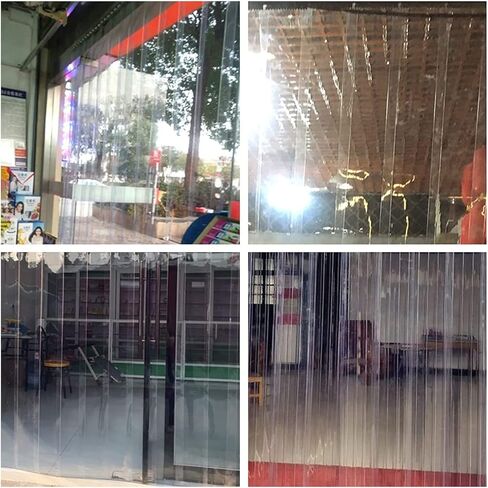 Plastic Curtain Plastic Strip Curtain Clear PVC Freezer Curtain PVC Slat Curtain for Pet Home, Warehouse, Factories (Size : 105x210cm/41.34x82.68in) in Kuwait