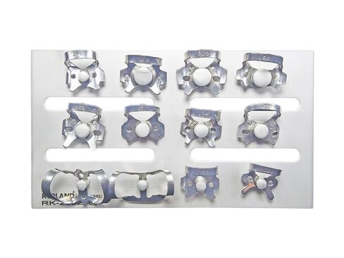 REDLAND Dental Rubber Dam Clamps Set (12PCS with Tray) RK-2802 in Kuwait