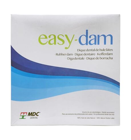 MDC NIC Tone Easy-Dam Natural Rubber Latex Dental Dam (Blue - 6"x6" - 36 Sheets/Box) in Kuwait