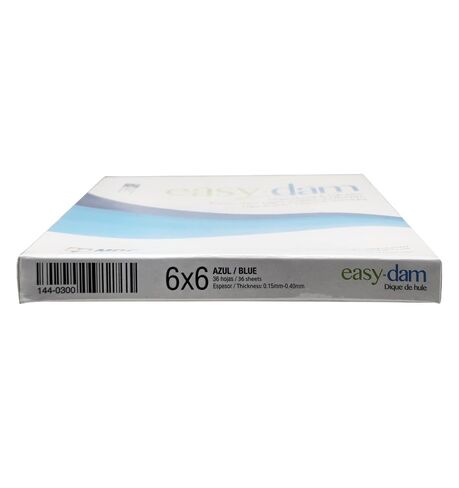 MDC NIC Tone Easy-Dam Natural Rubber Latex Dental Dam (Blue - 6"x6" - 36 Sheets/Box) in Kuwait