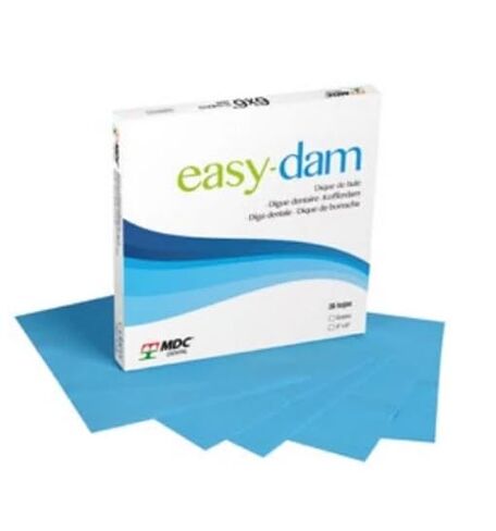 MDC NIC Tone Easy-Dam Natural Rubber Latex Dental Dam (Blue - 6"x6" - 36 Sheets/Box) in Kuwait