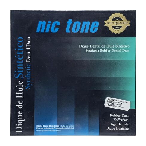 MDC NIC Tone Synthetic (Non-Latex) Dental Dam (Medium Blue - 6"x6" - 15 Sheets/Box) in Kuwait