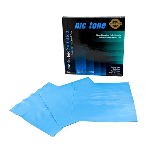 MDC NIC Tone Synthetic (Non-Latex) Dental Dam (Medium Blue - 6"x6" - 15 Sheets/Box) in Kuwait