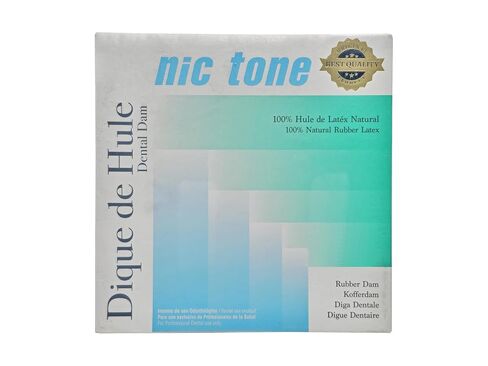 سد أسنان MDC NIC Tone من المطاط الطبيعي (متوسط ​​- أزرق - 5 × 5 بوصة - 52 ورقة / صندوق) in Kuwait