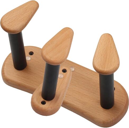 Wall Mount Guitar Hanger for Acoustic Guitar and Zhongruan, Split Design with Angled Suspension, Beech Wood and Iron Construction, Versatile Compatibility, for Home Decor in Kuwait