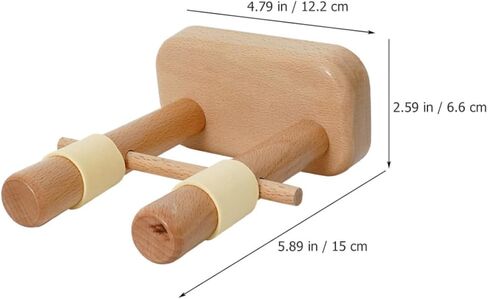 Beige Wood Guitar Wall Mount Hanger with Split Design for Space Efficiency, Sturdy Guitar Holder Wall Hook for Stringed Instruments, for Personal Use and Home Decoration in Kuwait