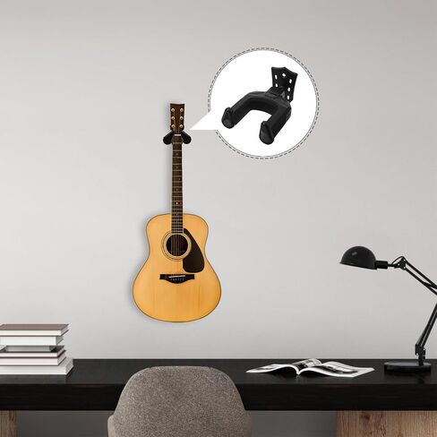 TIDTALEO Self-Locking Guitar Wall Mount Hanger Locking Design and Rubber Padding for Wall Mounting Electric Guitar, Bass, and Ukulele with Sturdy Iron Construction in Kuwait