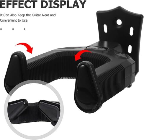TIDTALEO Self-Locking Guitar Wall Mount Hanger Locking Design and Rubber Padding for Wall Mounting Electric Guitar, Bass, and Ukulele with Sturdy Iron Construction in Kuwait