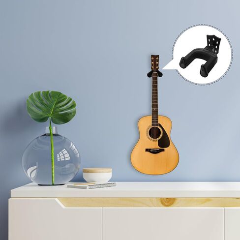 TIDTALEO Self-Locking Guitar Wall Mount Hanger Locking Design and Rubber Padding for Wall Mounting Electric Guitar, Bass, and Ukulele with Sturdy Iron Construction in Kuwait
