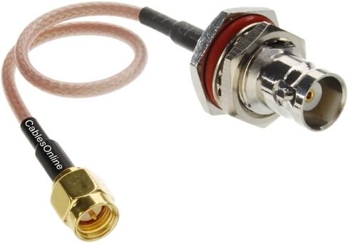 CablesOnline, 6-inches SMA Male to BNC Bulkhead Female RG316 Coax Low Loss RF Cable, RF-MB500 in Kuwait