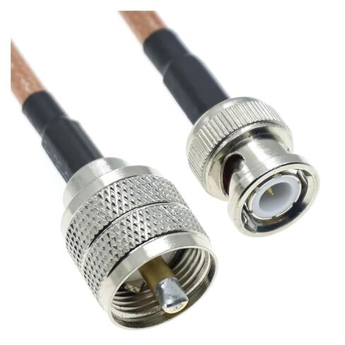 RG400 BNC Male to UHF Male PL259 Double Shield Jumper Coax Cable(30cm) in Kuwait