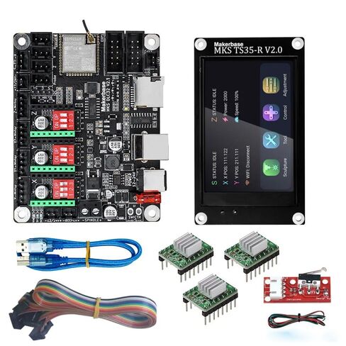 Makerbase MKS DLC32 V2.1 وحدة تحكم غير متصلة بالإنترنت 32 بت ESP32 WiFi GRBL TFT شاشة تعمل باللمس لآلة النقش بالليزر لسطح المكتب (TYPE-14) in Kuwait