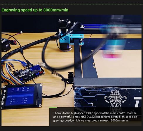 Makerbase MKS DLC32 V2.1 وحدة تحكم غير متصلة بالإنترنت 32 بت ESP32 WiFi GRBL TFT شاشة تعمل باللمس لآلة النقش بالليزر لسطح المكتب (TYPE-14) in Kuwait